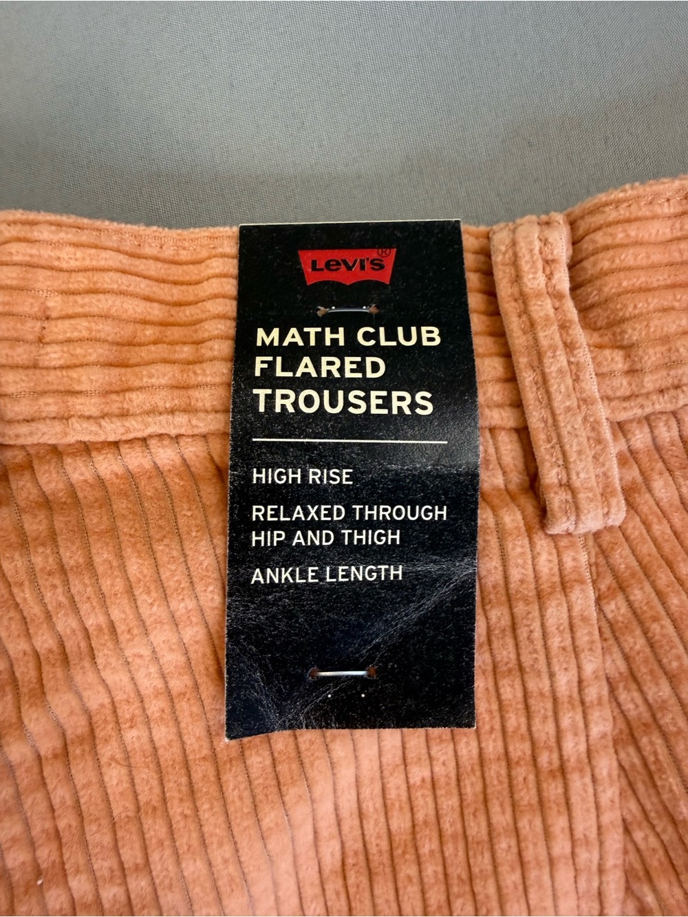 Anthropologie Levi’s Corduroy Pants Size 29 Math Club Cropped New with Tags pink - Picture 15 of 16